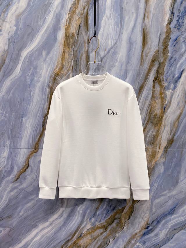 Dior-Dior# 2025 Autumn/Winter Eight-Layer Air Layer Crew Neck Sweatshirt Unisex