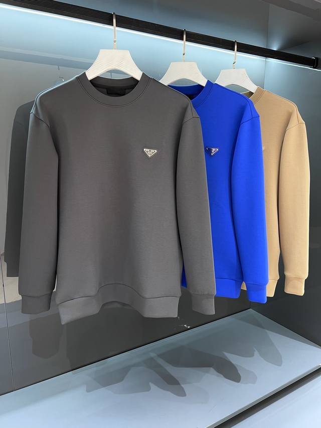 New Product Channel Order 2025 Autumn/Winter pr*Da Milano Men's Badge Logo Pullo