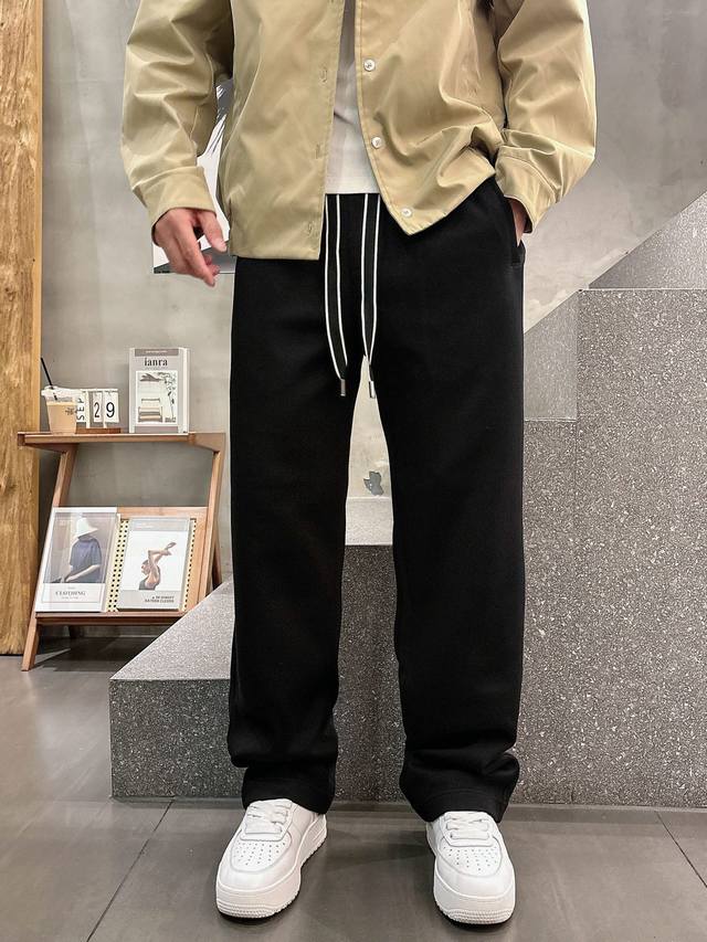 Luo Jia's new autumn/winter style cotton casual trousers with contrasting color