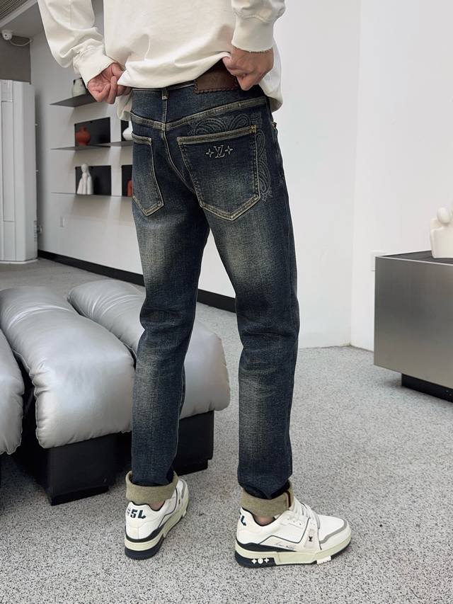 Winter fleece-lined new autumn/winter style jeans, in stock, 2580 original sing