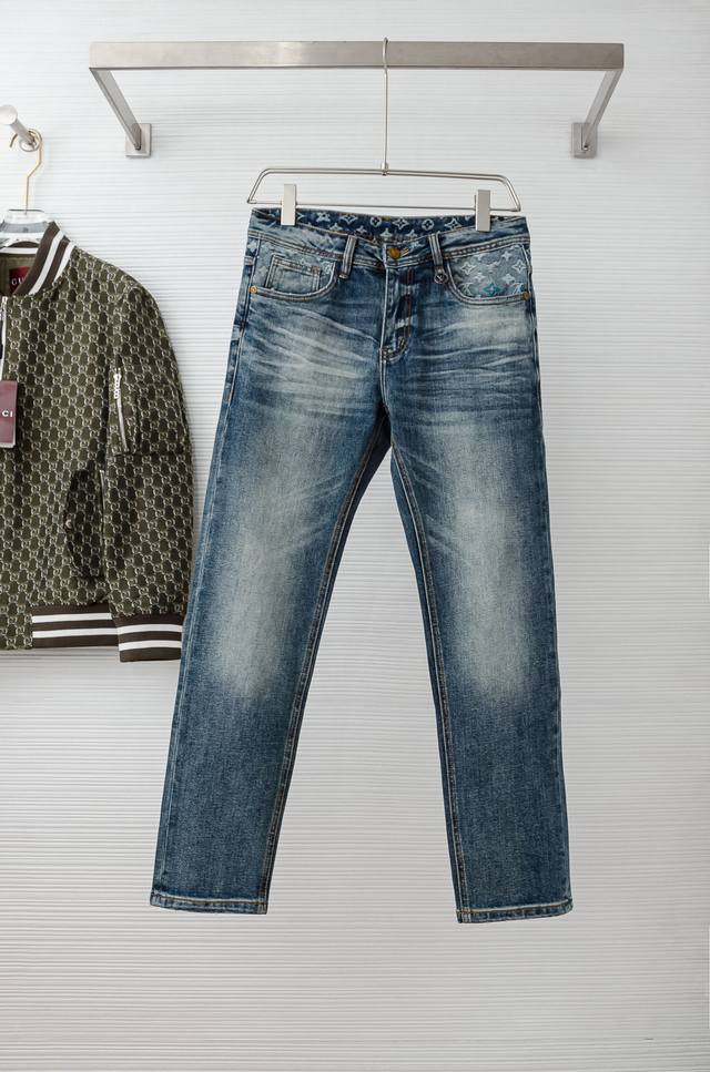 Lv 2025 Latest Men's Fashion Business Casual Denim Jeans!! DDD's high-end, luxur
