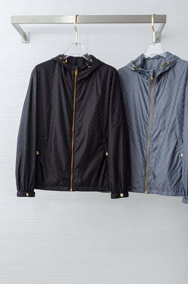 Gucc#I 25Fw Men's Hooded Jacket# This classic style incorporates the currently p