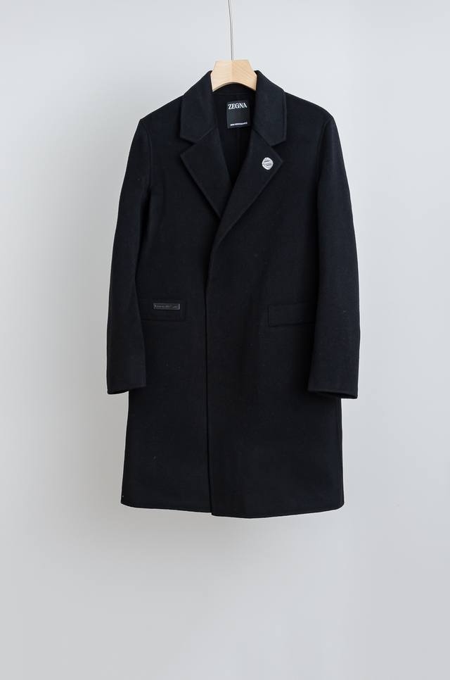 Zeg*Na Zegna 2025Fw Autumn/Winter New Arrival Long Wool Coat. 100% Wool Casual L