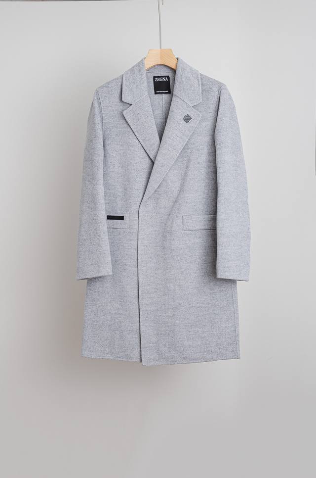 Zeg*Na Zegna 2025Fw Autumn/Winter New Arrival Long Wool Coat. 100% Australian wo