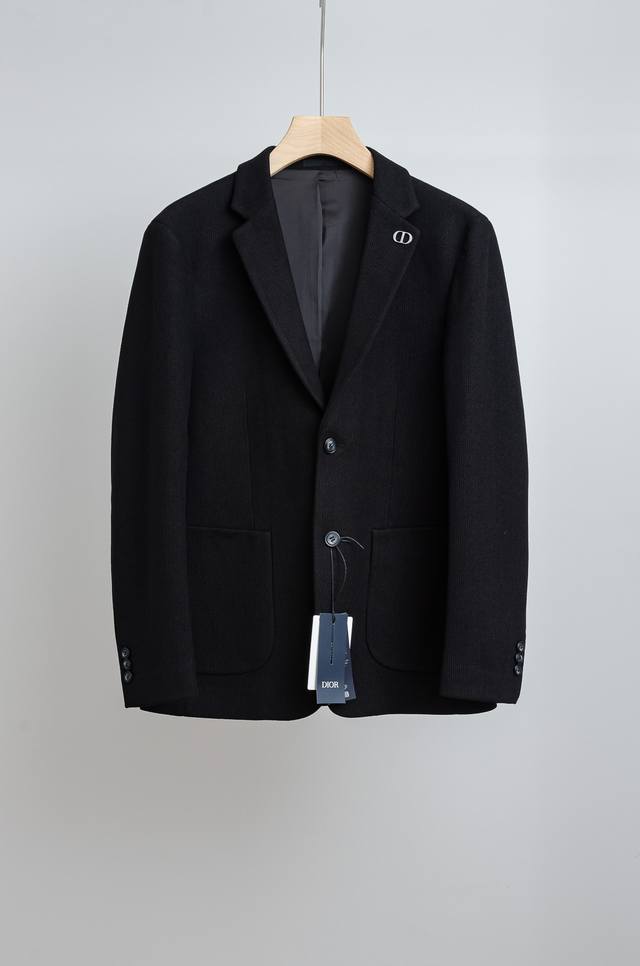 Di*Or 2025Fw Wool Blend Chest Patch Embellished Men's Business Casual Suit# Comf