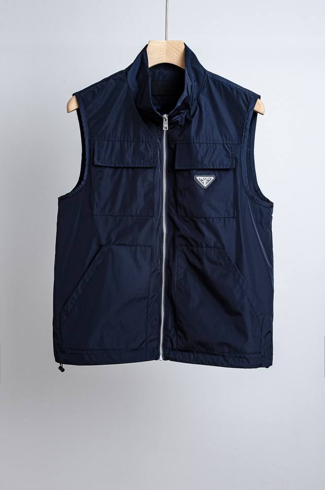 pr#Ada Prada 2025Fw Autumn/Winter Newest Stand Collar Men's Casual Vest Jacket #