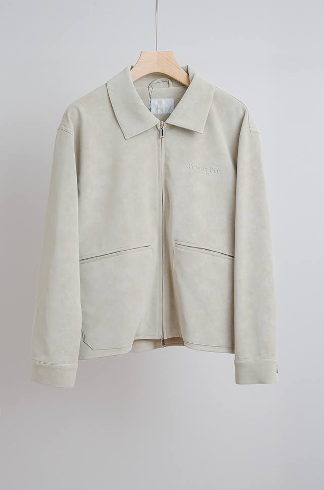 3 Di*Or 2025Fw New Imported Faux Suede Classic Collar Men's Jacket #Kent Jacket.