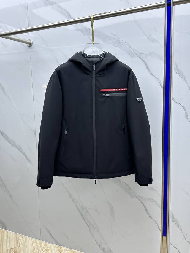 Prada 2025 Autumn/Winter New Down Jacket with Hood, Original 1:1 Custom Made, A