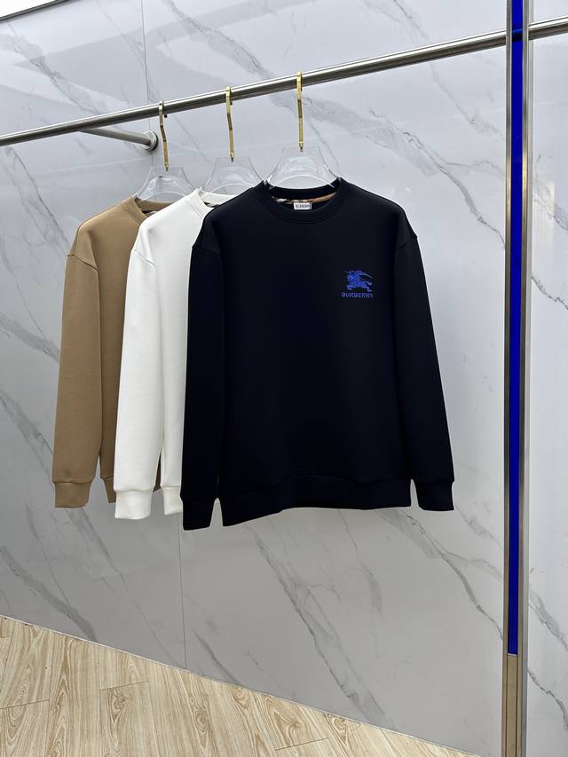 Burberry 2025 Autumn/Winter New Arrival Embroidered Crew Neck Pullover Sweatshir