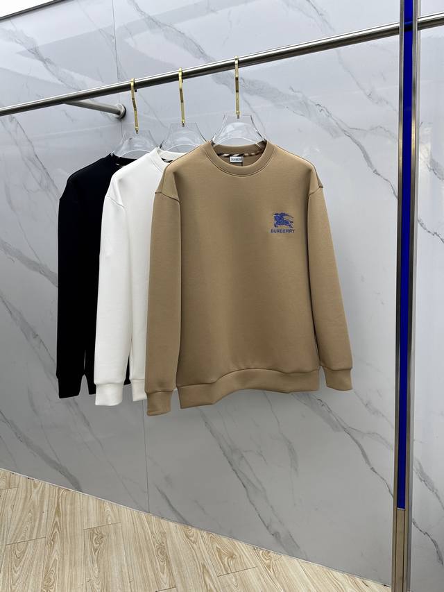 Burberry 2025 Autumn/Winter New Arrival Embroidered Crew Neck Pullover Sweatshir