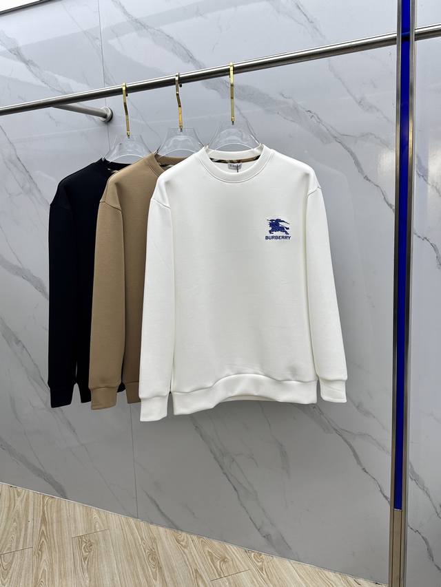 Burberry 2025 Autumn/Winter New Arrival Embroidered Crew Neck Pullover Sweatshir