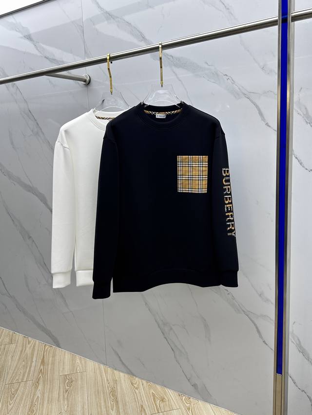 Burberry 2025 Autumn/Winter New Arrival Embroidered Crew Neck Pullover Sweatshir