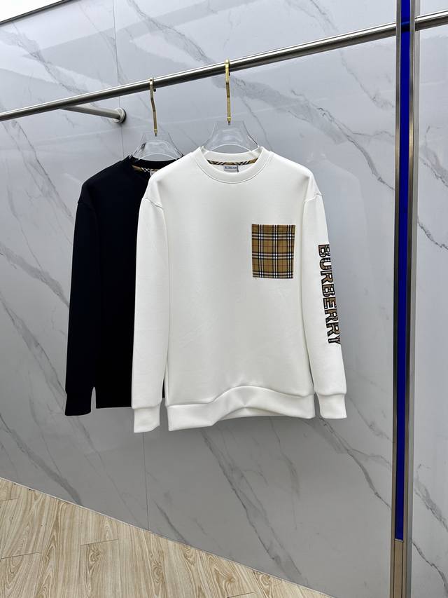 Burberry 2025 Autumn/Winter New Arrival Embroidered Crew Neck Pullover Sweatshir