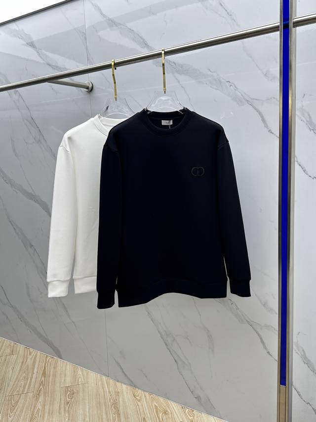 Dior 2025 Autumn/Winter New Arrival Embroidered Crew Neck Pullover Sweatshirt: E