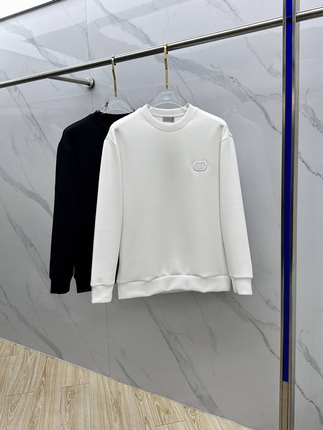 Dior 2025 Autumn/Winter New Arrival Embroidered Crew Neck Pullover Sweatshirt. E
