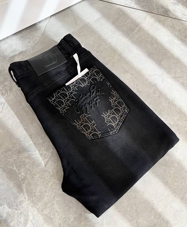 Dio*R Dior 2025 Autumn/Winter Men's Washed Slim Leg Jeans! High-quality goods fr