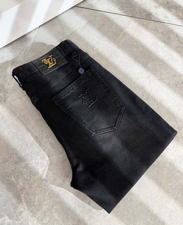 Louis Vuitto 2025 Autumn/Winter New Men's Classic Washed Slim Straight Leg Jeans