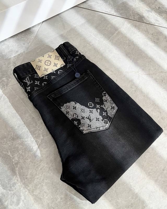 Louis Vuitto 2025 Autumn/Winter New Men's Classic Washed Slim Straight Leg Jeans