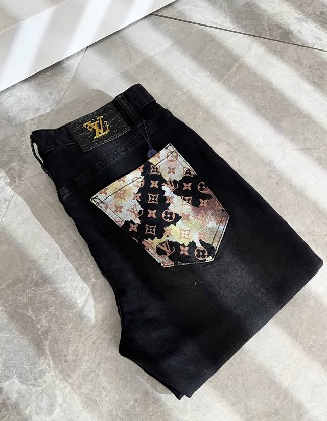 Louis Vuitto 2025 Autumn/Winter New Men's Classic Washed Slim Straight Leg Jeans