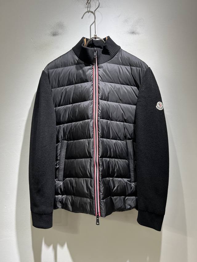 Monc*Ler 2025 Autumn/Winter Classic Down Knit Patchwork Jacket, Urban Fashion Ca
