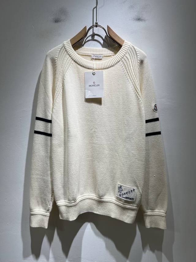 Moncl*R 2025 Autumn/Winter Unisex Couple Style Knitted Wool Sweater, Latest Trad