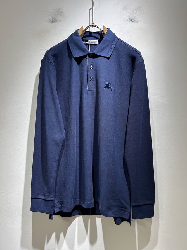 Bur*Erry 2025 Autumn/Winter New Men's Long-Sleeve Polo Shirt, featuring the bran