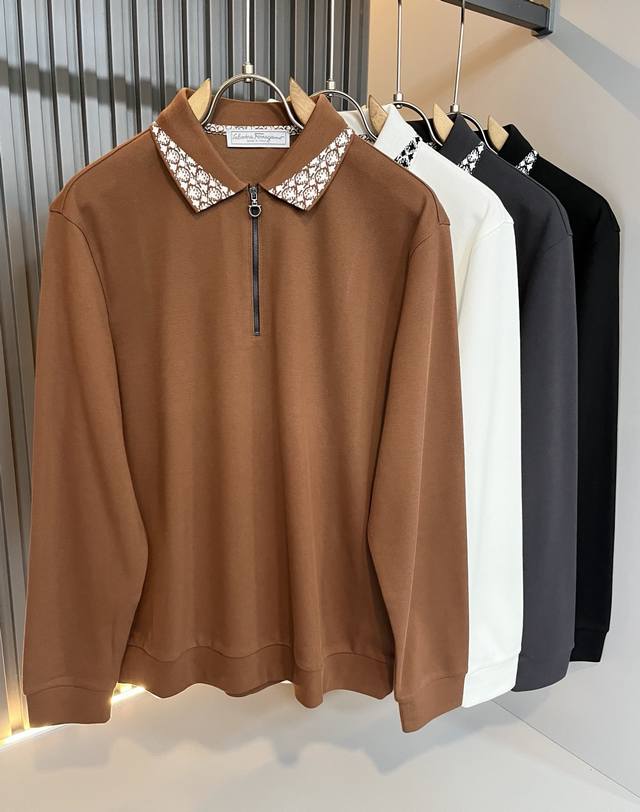 Ferraga*Mo 2025 Autumn/Winter New Polo Shirt, made with imported exclusive pique