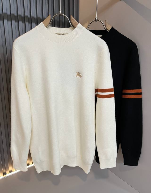 Bur*Erry 2025 Autumn/Winter New Men's Knitted Wool Sweater, featuring the brand'