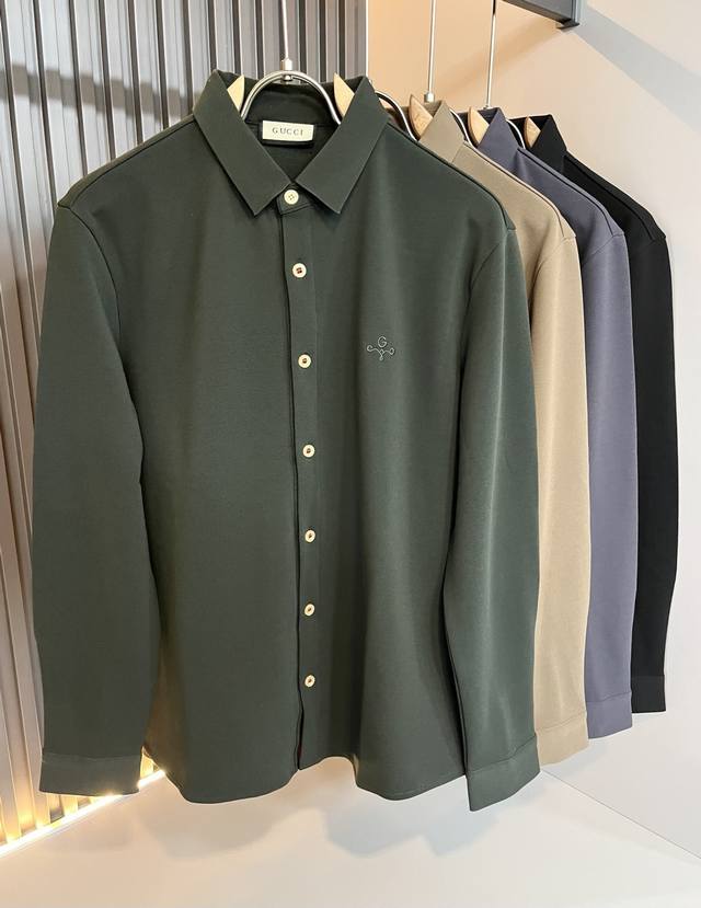 Guc*I Guc*I 2025 Autumn New Men's Long-Sleeved Shirt, rare find through trading