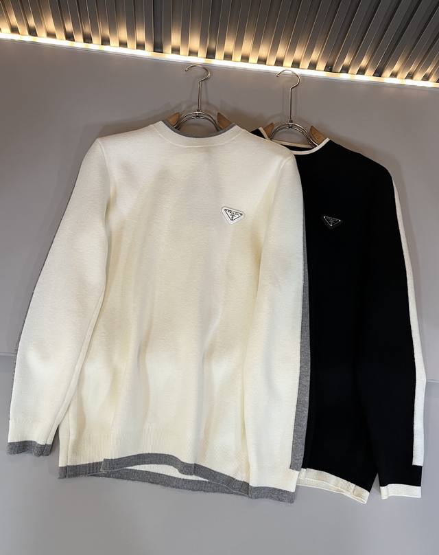 prad*A 2025 Autumn/Winter New Men's Knitted Wool Sweater, Latest Style, Exclusiv