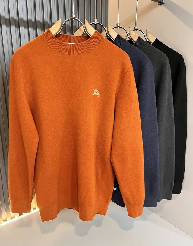 Bur*Erry 2025 Autumn/Winter New Men's Knitted Wool Sweater, featuring the brand'