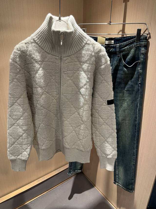 Dio* 2025 Autumn/Winter New Unisex Knitted Wool Cardigan, Available Now at Depar