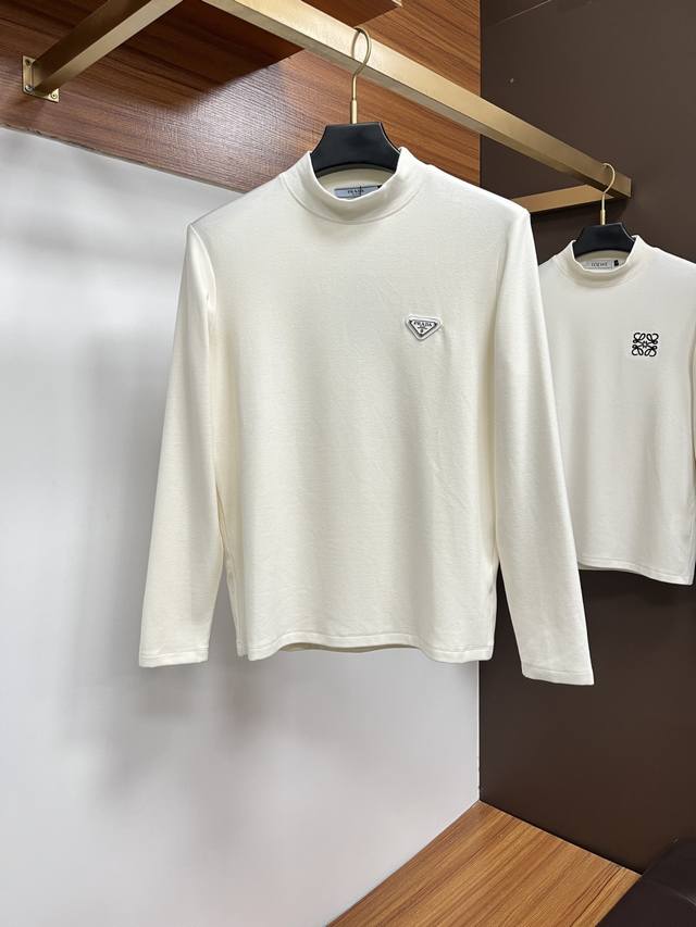 Prada 2025 Autumn/Winter New Fashion Casual Long-Sleeve T-Shirt, made from sele