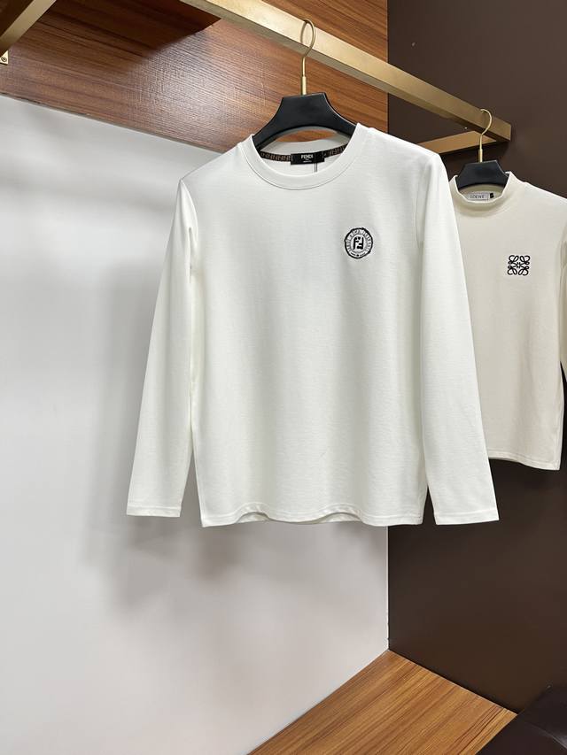 Fendi 2025 Autumn/Winter New Fashion Casual Long-Sleeve T-Shirt, made from sele