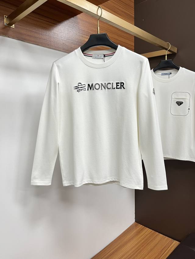 Moncler 2025 Autumn/Winter New Fashion Casual Long-Sleeve T-Shirt, made from se