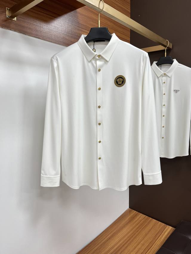 Versace 25S Autumn Men's Long-Sleeve Shirt, excellent material and workmanship!