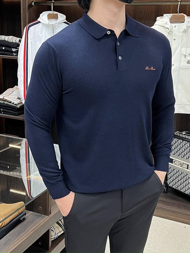 Featured Lp Exclusive New Men's Wool Knit Sweater with Trendy Collar, High-End