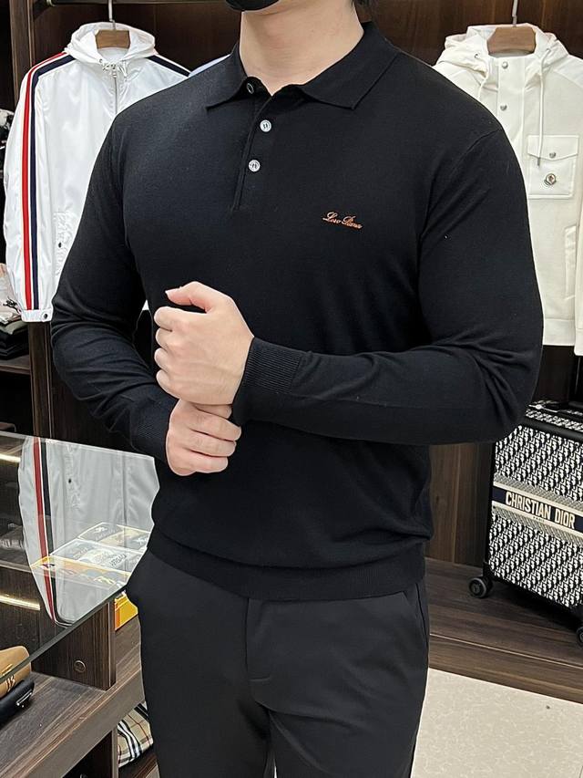 Featured Lp Exclusive New Men's Wool Knit Sweater with Trendy Collar, High-End