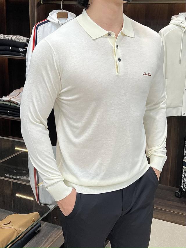 Featured Lp Exclusive New Men's Wool Knit Sweater with Trendy Collar, High-End