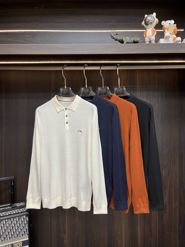 Featured Lp Exclusive New Men's Wool Knit Sweater with Trendy Collar, High-End