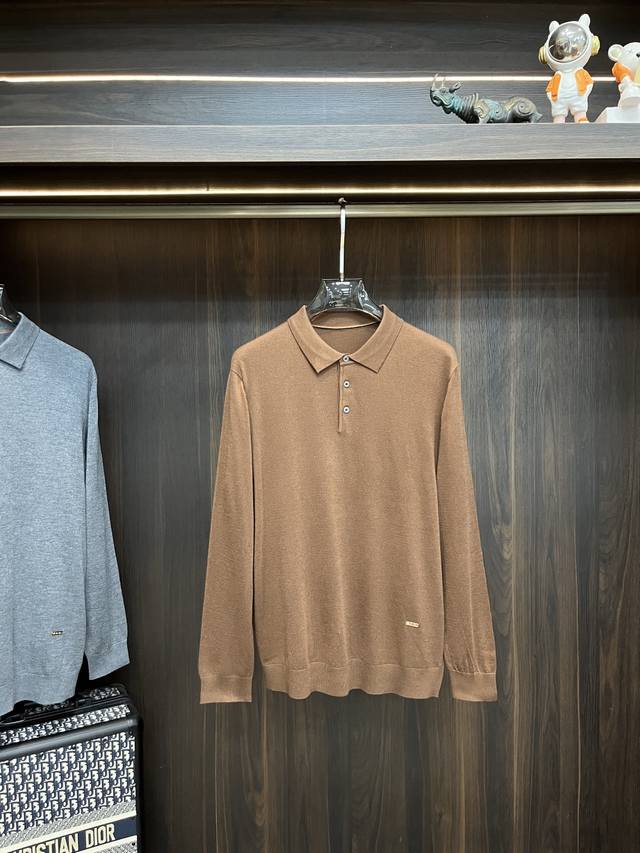 Featured Lp Exclusive New Men's Wool Knit Sweater with Trendy Collar, High-End