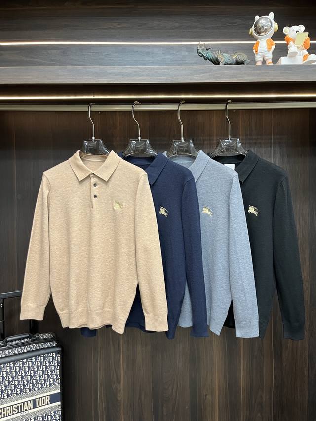Features Burberry exclusive new wool knit sweater, trendy men's fashionable coll