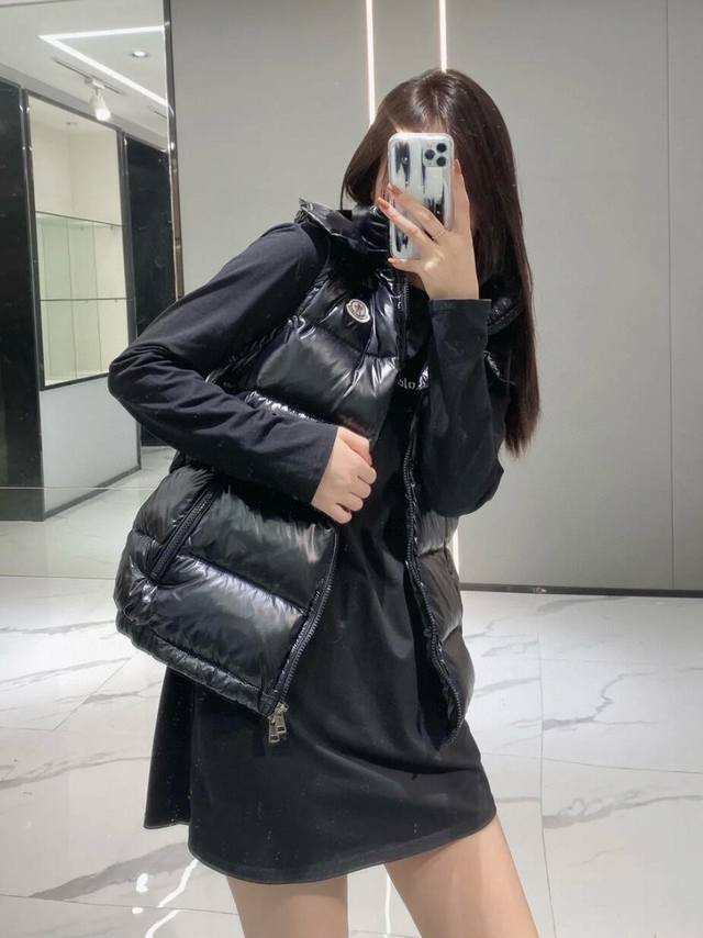 Detailed Images Moncler Ania Down Cotton Vest for Men and Women, Couple Style, S