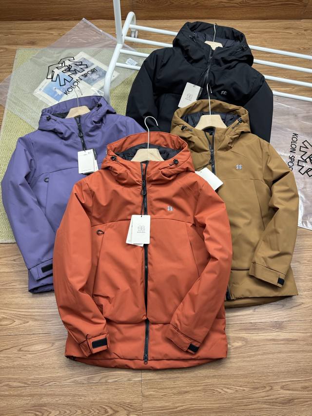 Kolon Sport 2025 Official Website Latest Model! Unisex Couple Hooded Cotton-padd