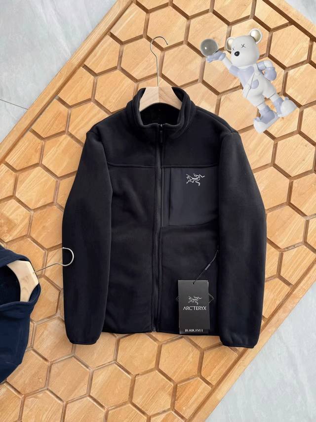 Arc'teryx Men's Outdoor Stand Collar Fleece Jacket, Thick Fleece-lined Outerwear