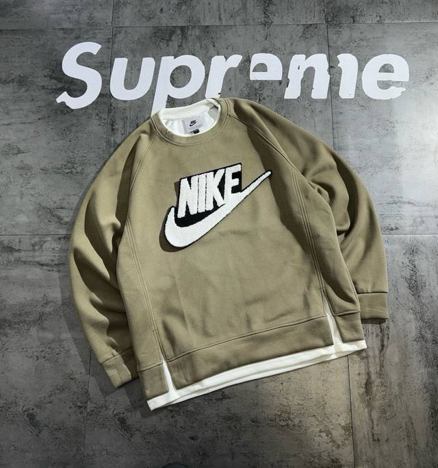 New Arrival Nike New Series Color Block Couple Sweatshirt Made of healthy fabric