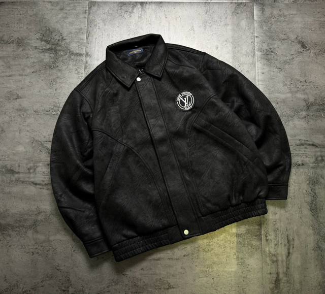 Lv Versatile Retro Distressed Texture Limited Edition Heavyweight Motorcycle Lap