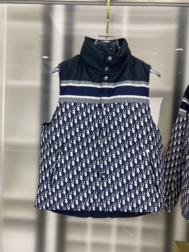 Top-tier version Dior 22Fw all-over jacquard double-sided down vest We uniformly