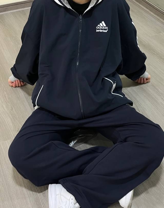 Adidas Reversible Japanese Style Casual Hooded Cardigan, Reversible Jacket, Uni