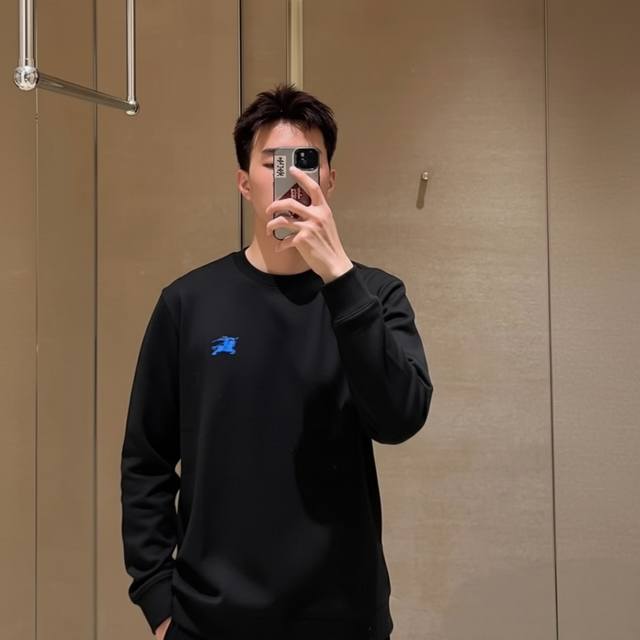 Top Fit Consultation Photos Burberry Horse Embroidered Logo Two-Color Couple Cr